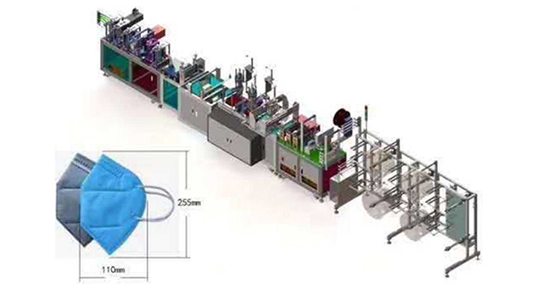 Linha de Produção de Máscaras Cirúrgicas Descartáveis(Dobragem automática)